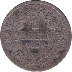 Papal States - 1 lira - Pie...