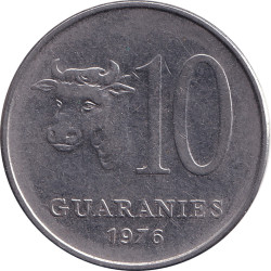 Paraguay - 10 guaranies - Vache - Sans légende - 1976 - No1018