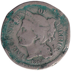 United States of America - 3 cents - Trime - 1868 - No1020
