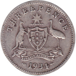 Australia - 3 pence -...