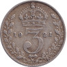 United Kingdom - 3 pence - George V - Couronne - 1921 - No1024
