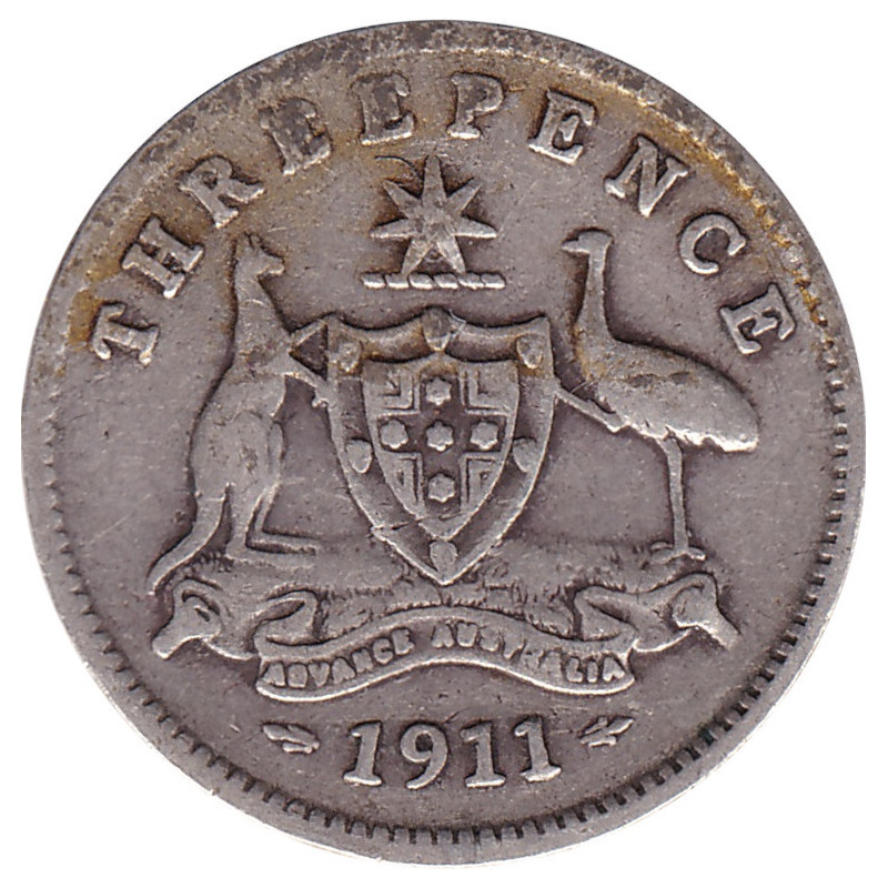 Australia - 3 pence - George V - 1911 - No1032