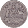 Australia - 3 pence - George V - 1911 - No1034