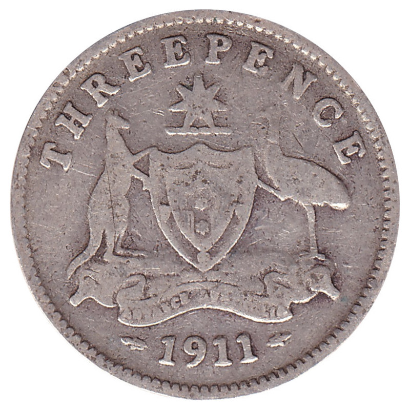 Australia - 3 pence - George V - 1911 - No1036