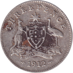 Australia - 3 pence - George V - 1912 - No1037
