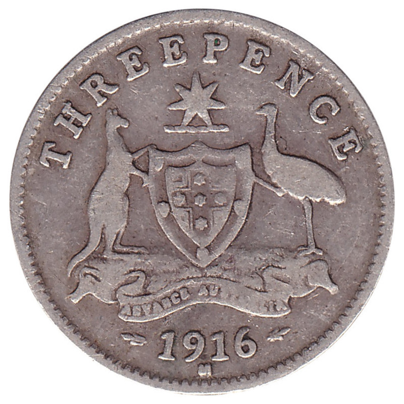 Australia - 3 pence - George V - 1916 M - No1043