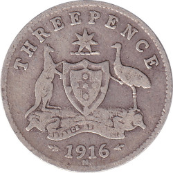 Australia - 3 pence -...