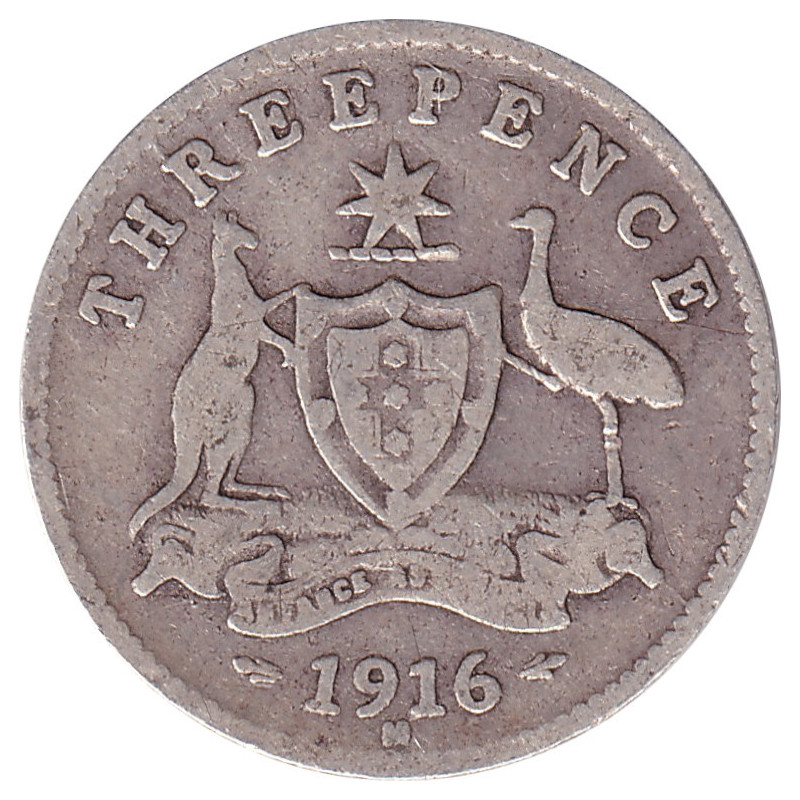 Australia - 3 pence - George V - 1916 M - No1044