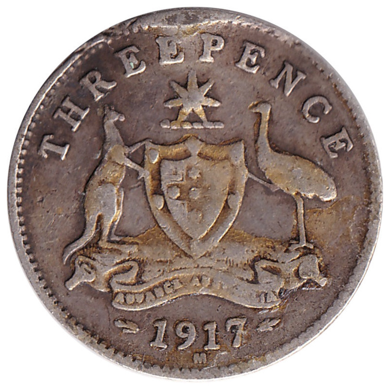 Australia - 3 pence - George V - 1917 M - No1046