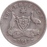Australia - 3 pence - George V - 1917 M - No1048