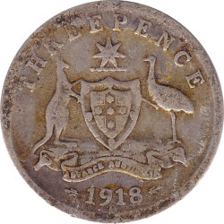 Australia - 3 pence - George V - 1918 M - No1050
