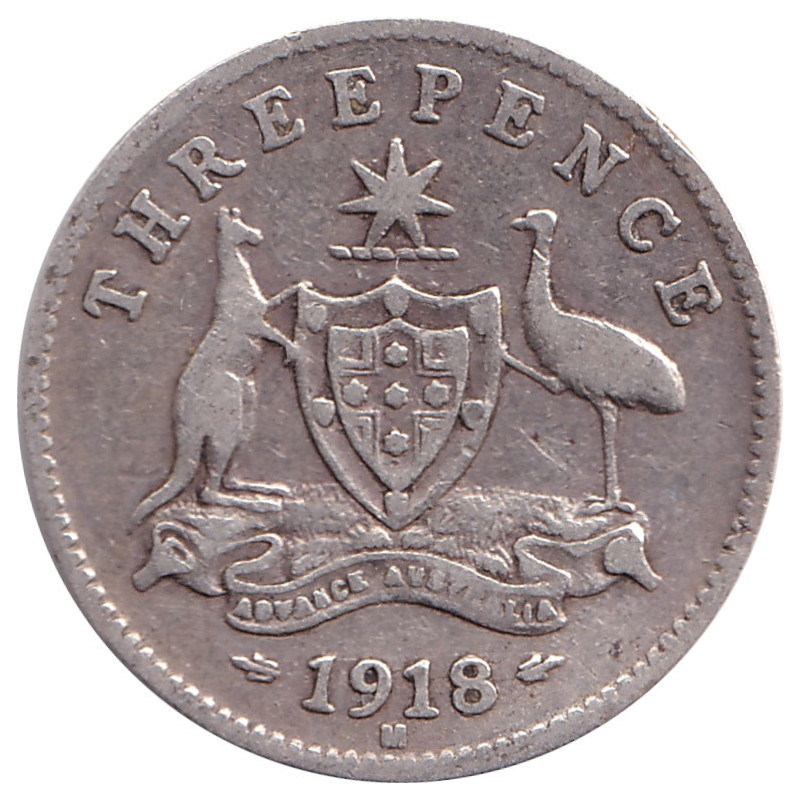 Australia - 3 pence - George V - 1918 M - No1052