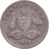 Australia - 3 pence - George V - 1918 M - No1054
