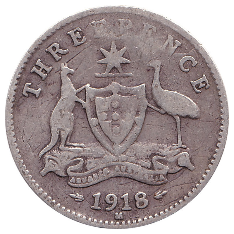 Australia - 3 pence - George V - 1918 M - No1055