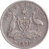 Australia - 3 pence - George V - 1921 M - No1067