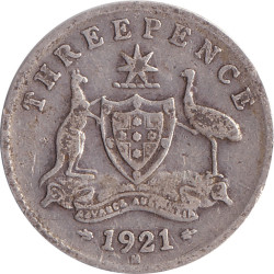 Australia - 3 pence - George V - 1921 M - No1068