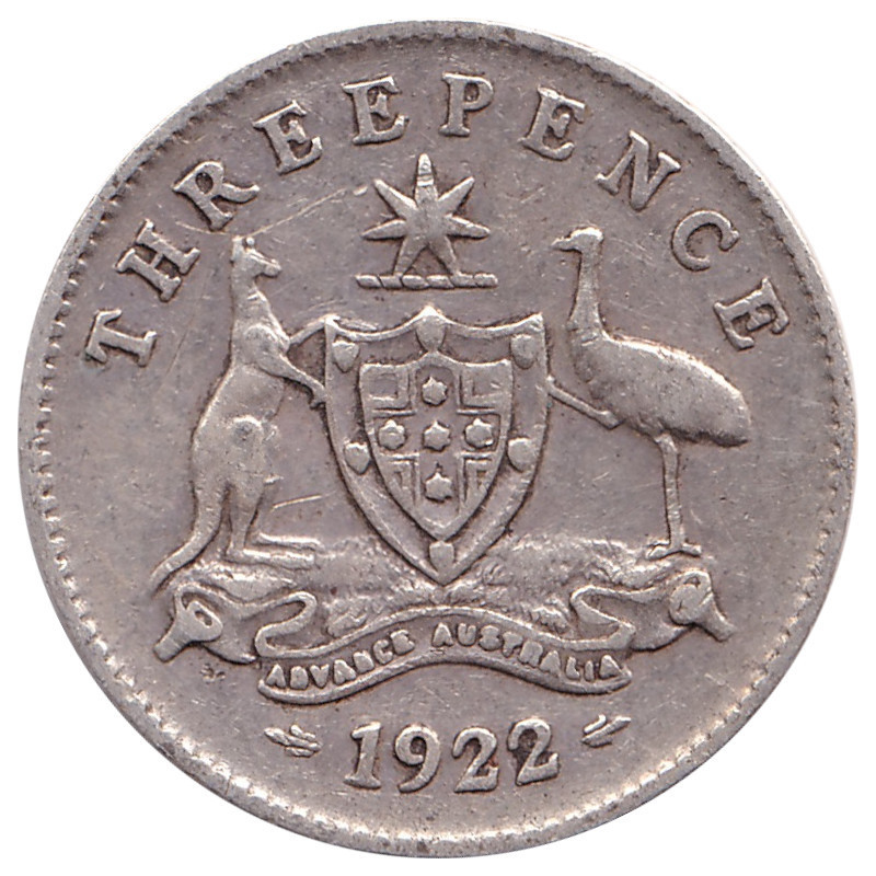Australia - 3 pence - George V - 1922 - No1076