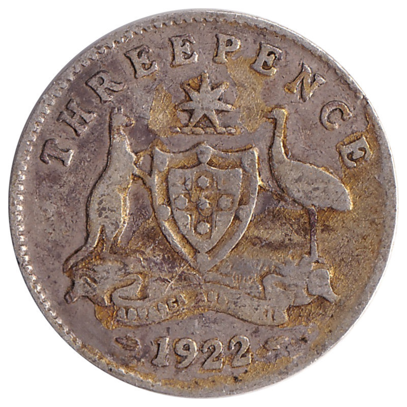 Australia - 3 pence - George V - 1922 - No1077