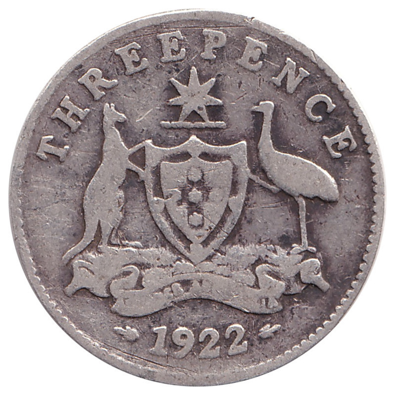 Australia - 3 pence - George V - 1922 - No1078