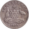 Australia - 3 pence - George V - 1922 - No1079