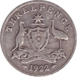 Australia - 3 pence -...
