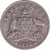 Australia - 3 pence - George V - 1922 - No1081