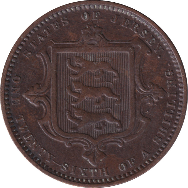 Jersey - 1/26 shilling - Victoria - Petit module -  1870 - No647