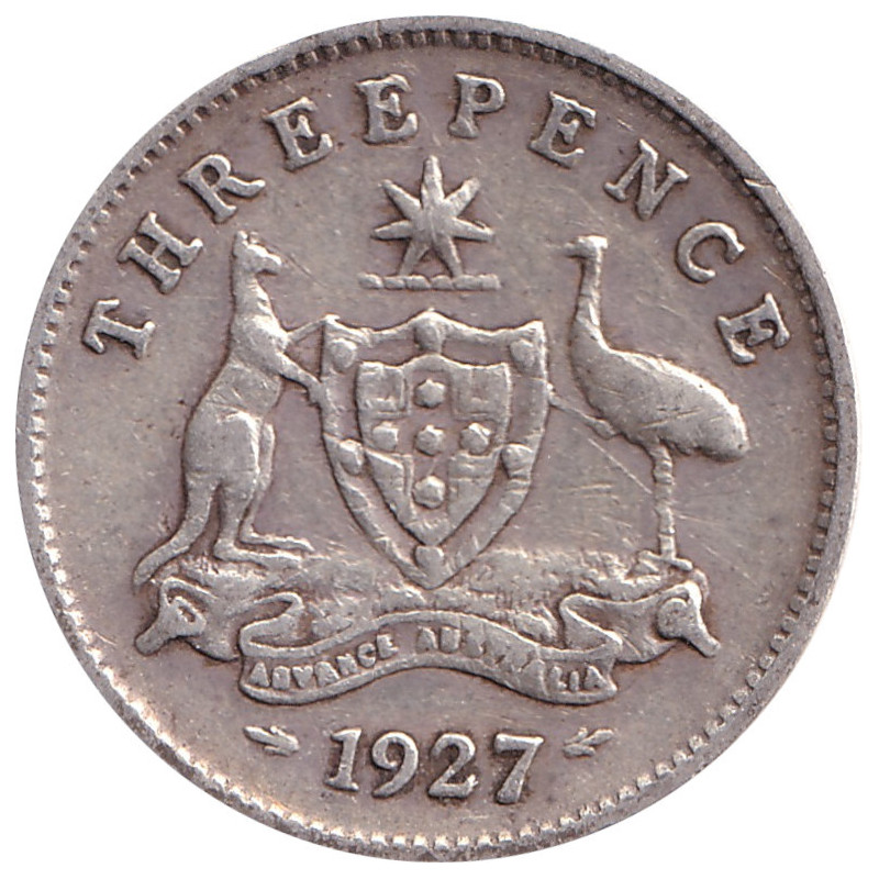 Australia - 3 pence - George V - 1927 - No1100