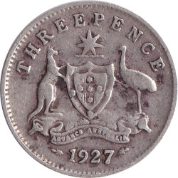 Australia - 3 pence - George V - 1927 - No1101
