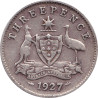 Australia - 3 pence - George V - 1927 - No1102
