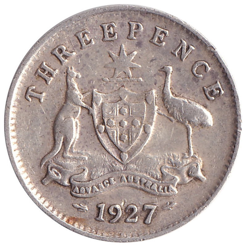 Australia - 3 pence - George V - 1927 - No1105