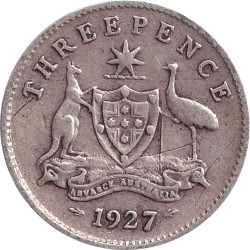 Australia - 3 pence - George V - 1927 - No1111