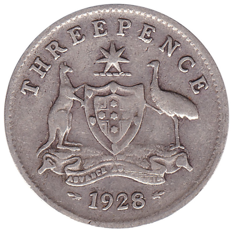 Australia - 3 pence - George V - 1928 - No1118