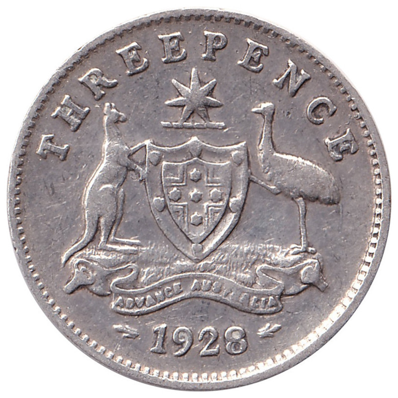 Australia - 3 pence - George V - 1928 - No1119
