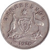 Australia - 3 pence - George V - 1928 - No1124