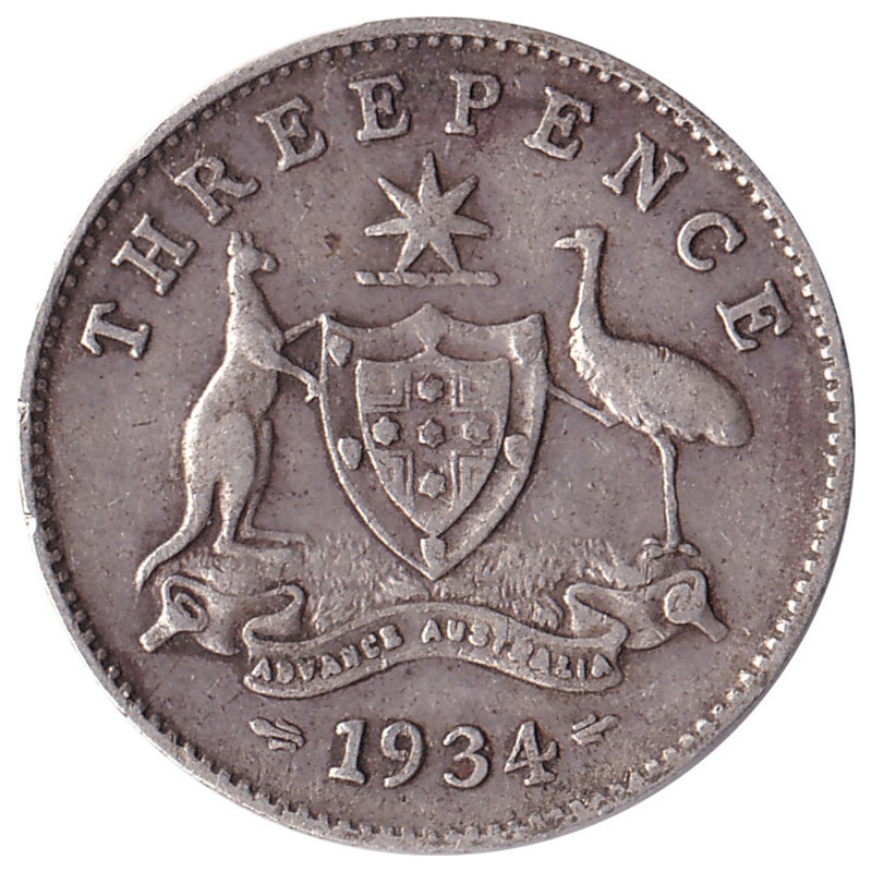 Australia - 3 pence - George V - 1934 - No1127