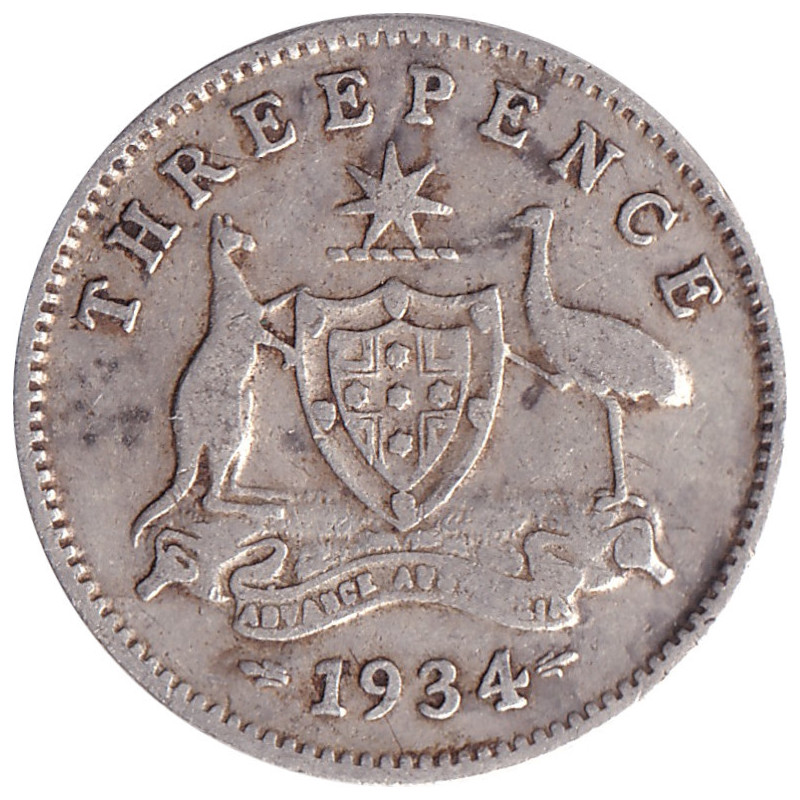 Australia - 3 pence - George V - 1934 - No1128