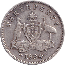 Australia - 3 pence -...