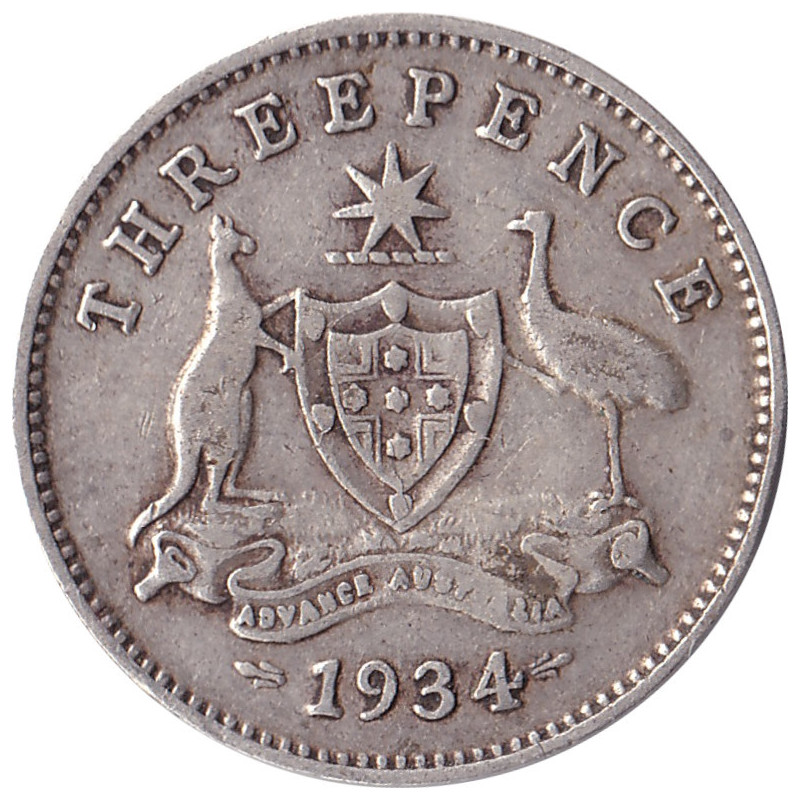 Australia - 3 pence - George V - 1934 - No1131