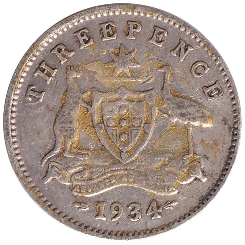 Australia - 3 pence - George V - 1934 - No1133