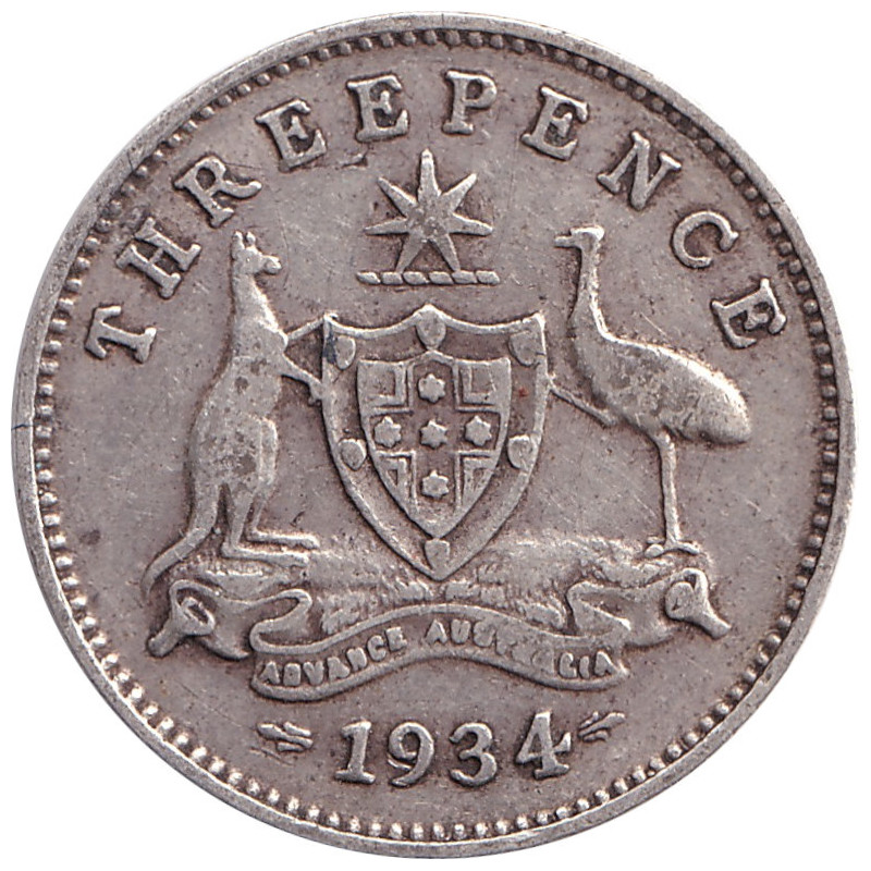 Australia - 3 pence - George V - 1934 - No1135