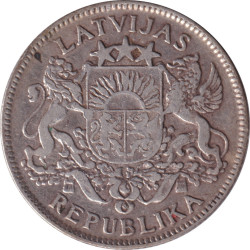 Latvia - 1 lats - Arms -...