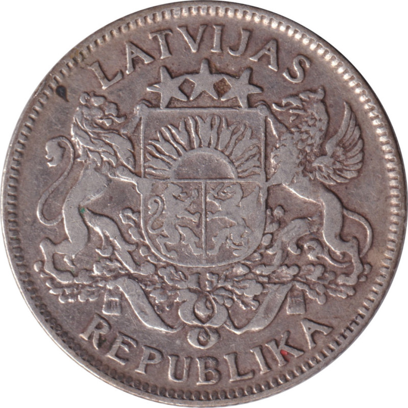 Latvia - 1 lats - Arms -  1924 - No607