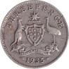 Australia - 3 pence - George V - 1935 - No1140