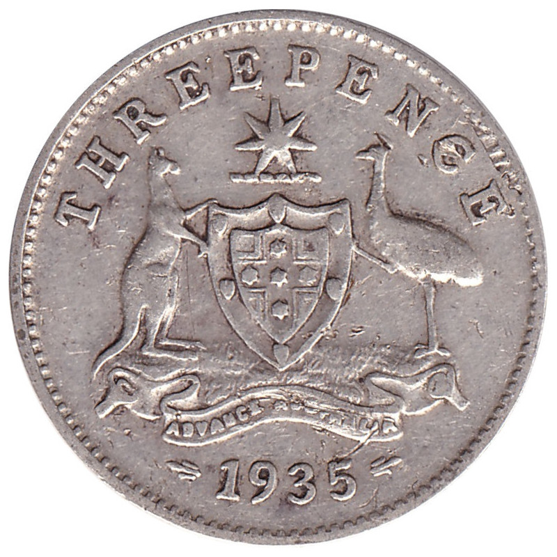 Australia - 3 pence - George V - 1935 - No1142