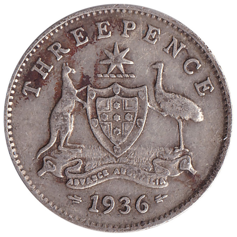 Australia - 3 pence - George V - 1936 - No1143