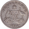 Australia - 3 pence - George V - 1936 - No1146