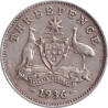 Australia - 3 pence - George V - 1936 - No1147