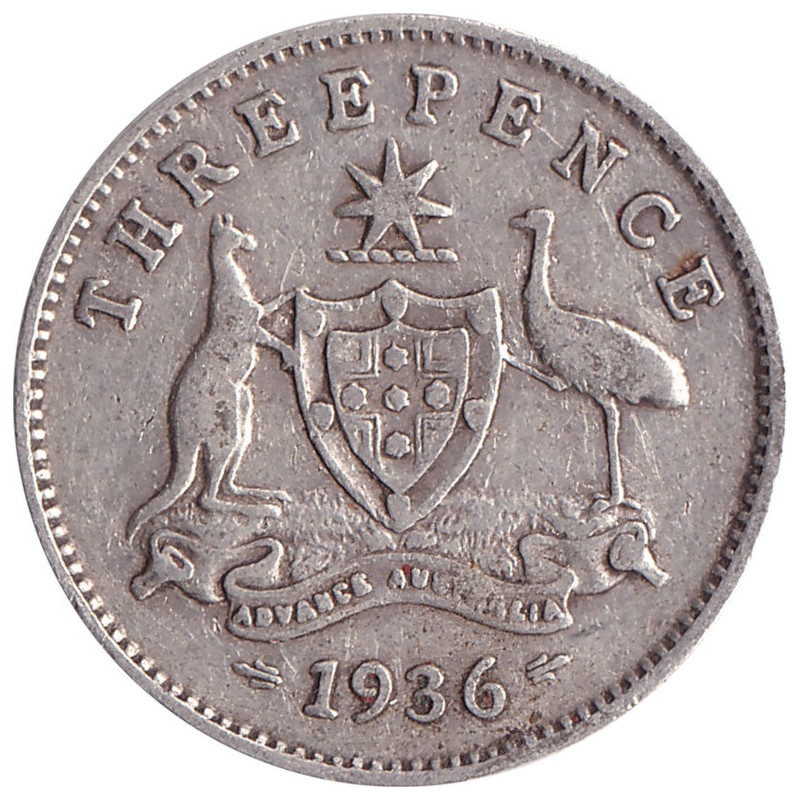 Australia - 3 pence - George V - 1936 - No1153