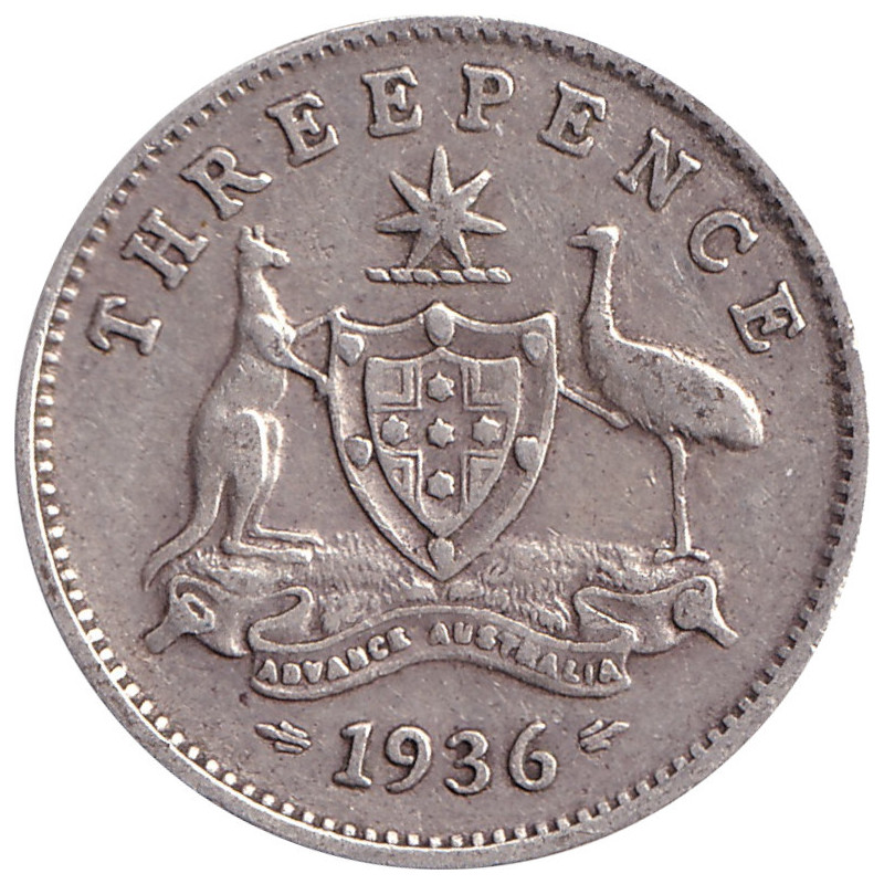 Australia - 3 pence - George V - 1936 - No1154
